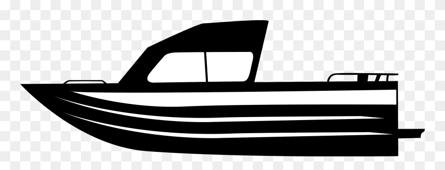 Fisherman Clipart Skiff - Boat Clipart Black And White Free - Png Download