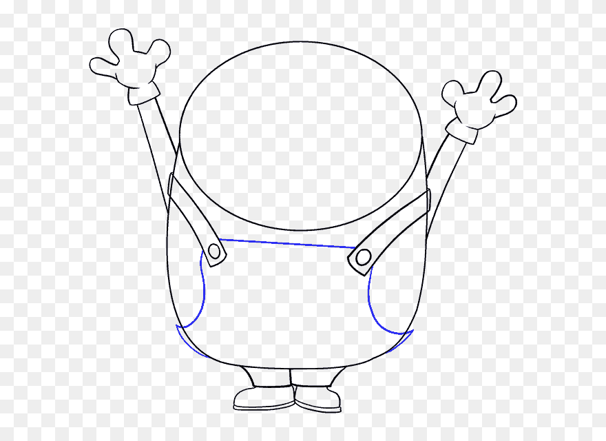 How To Draw Bob The Minion Easy Step - Drawing Bob The Minion Clipart