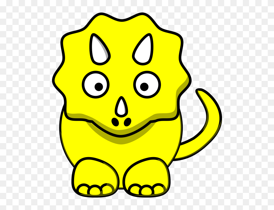 Cute Dinosaur Black And White Clipart - Png Download