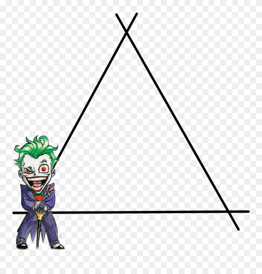 #triangle #geometric #clown #batman #horror #killer - Cartoon Clipart