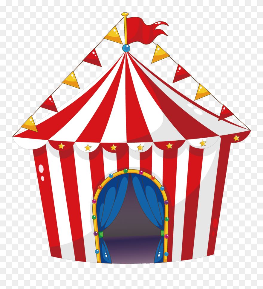 Tent Circus Carnival Illustration - Carnival Tent Clipart - Png Download