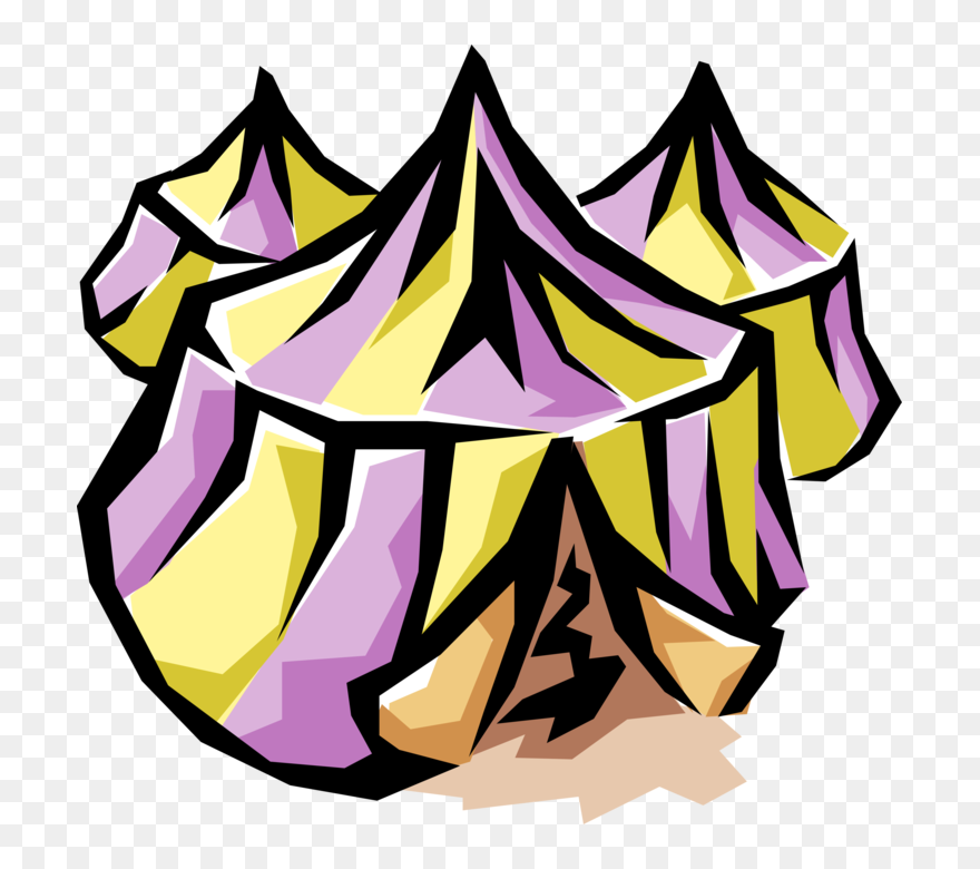 Vector Illustration Of Tent Portable Homes Used By Clipart