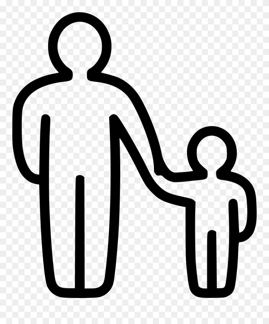 Father Child Boy Family Parental Control Svg Png Icon - White Human Icon Transparent Clipart