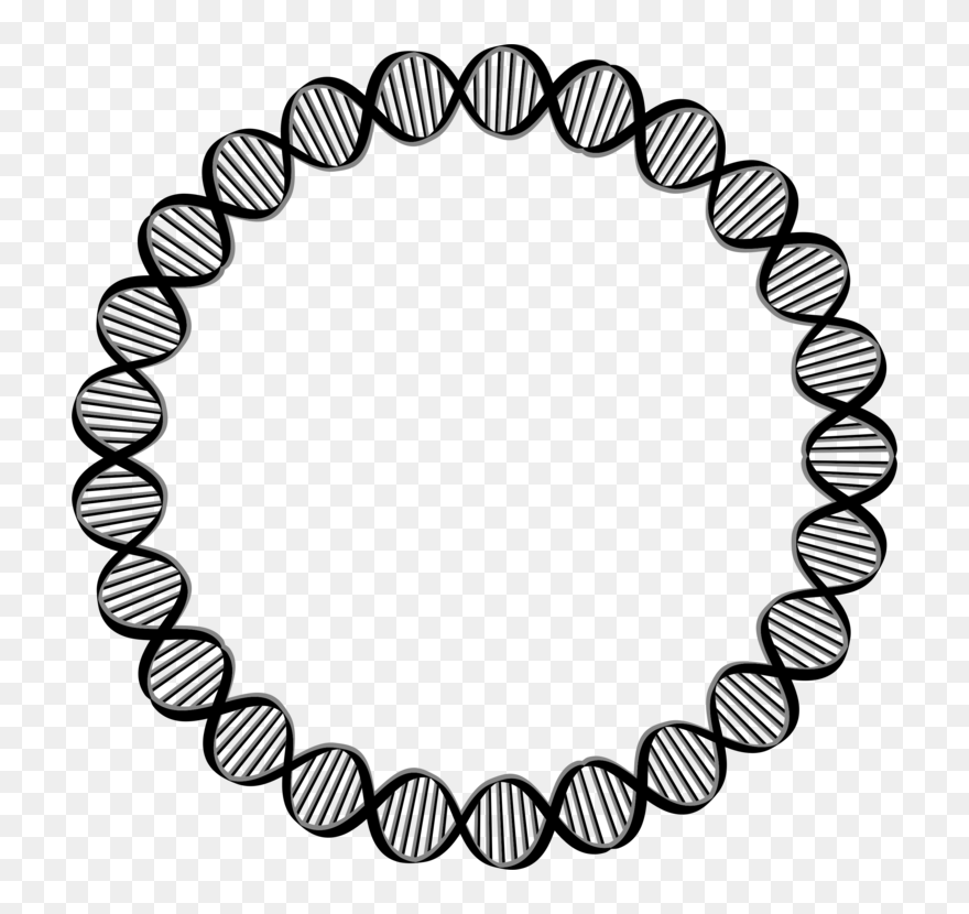 Line Art,area,monochrome Photography - Dna Circle Png Clipart