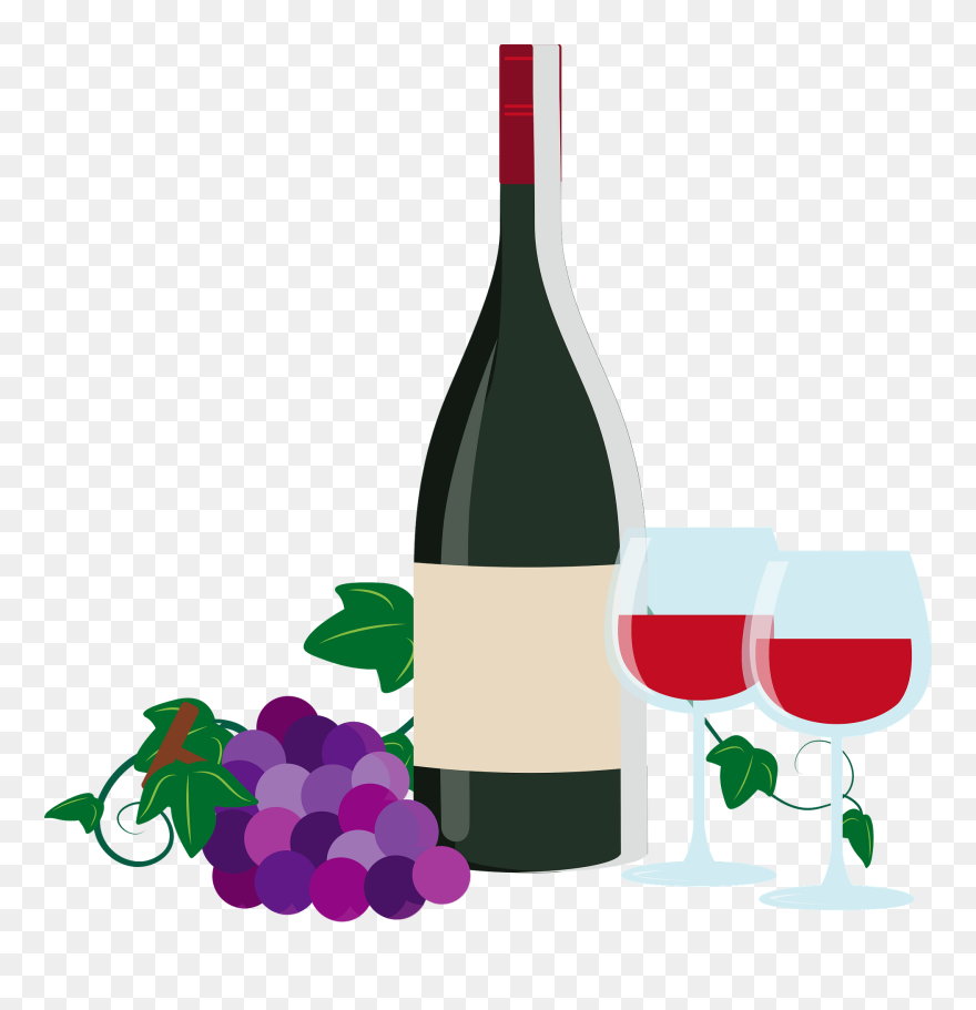 Wine Grape Drink Clipart - Wine - Png Download