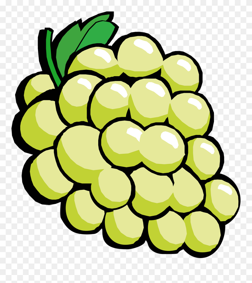 Green Grapes Clipart - Png Download