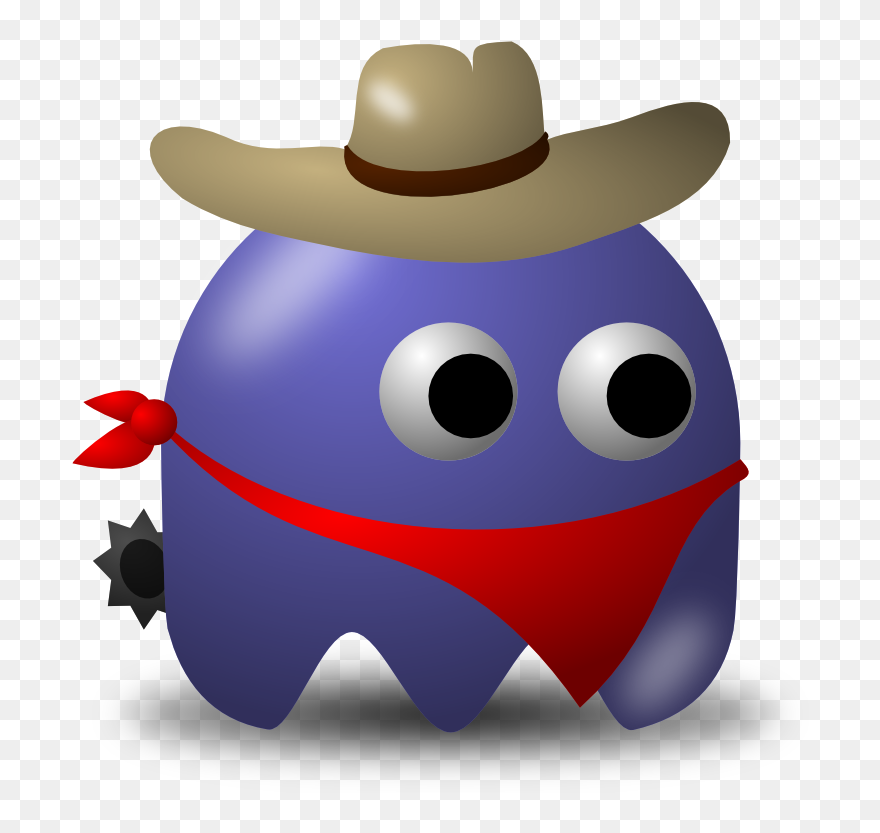 Clipart - Game Baddie - Cowboy - Pacman Baddies - Png Download