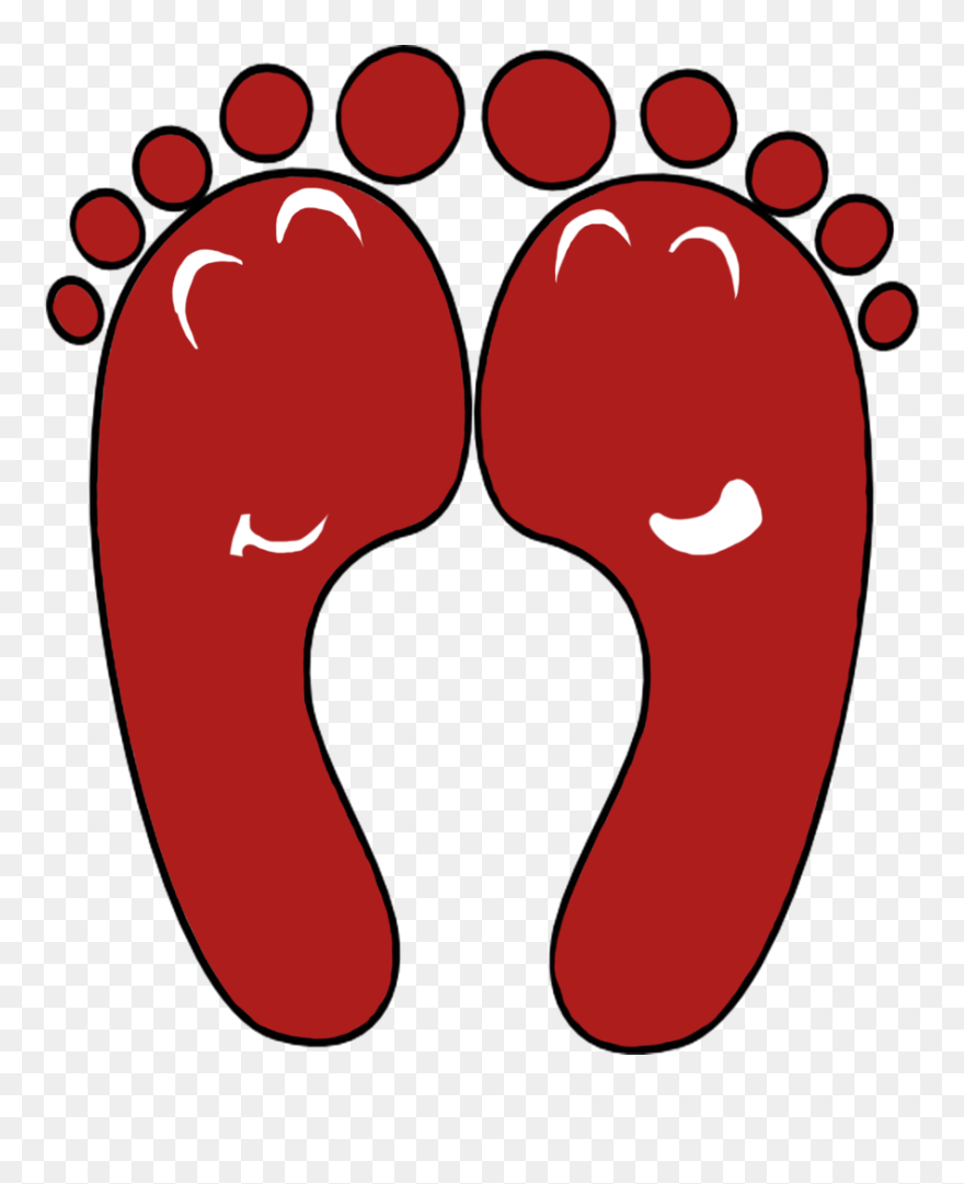 Happy Feet Red Simple Small - Cartoon Red Feet Clipart