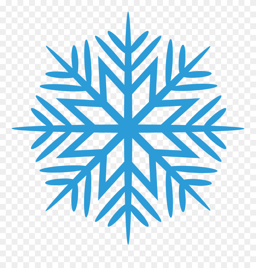 Red Snowflake Silhouette Clipart