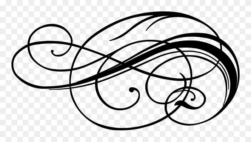 Art,monochrome Photography,monochrome - Decorative Calligraphy Swirls Font Clipart