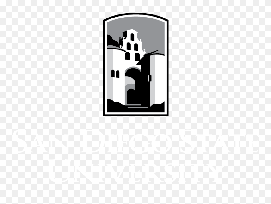 San Diego State University Black And White Clipart