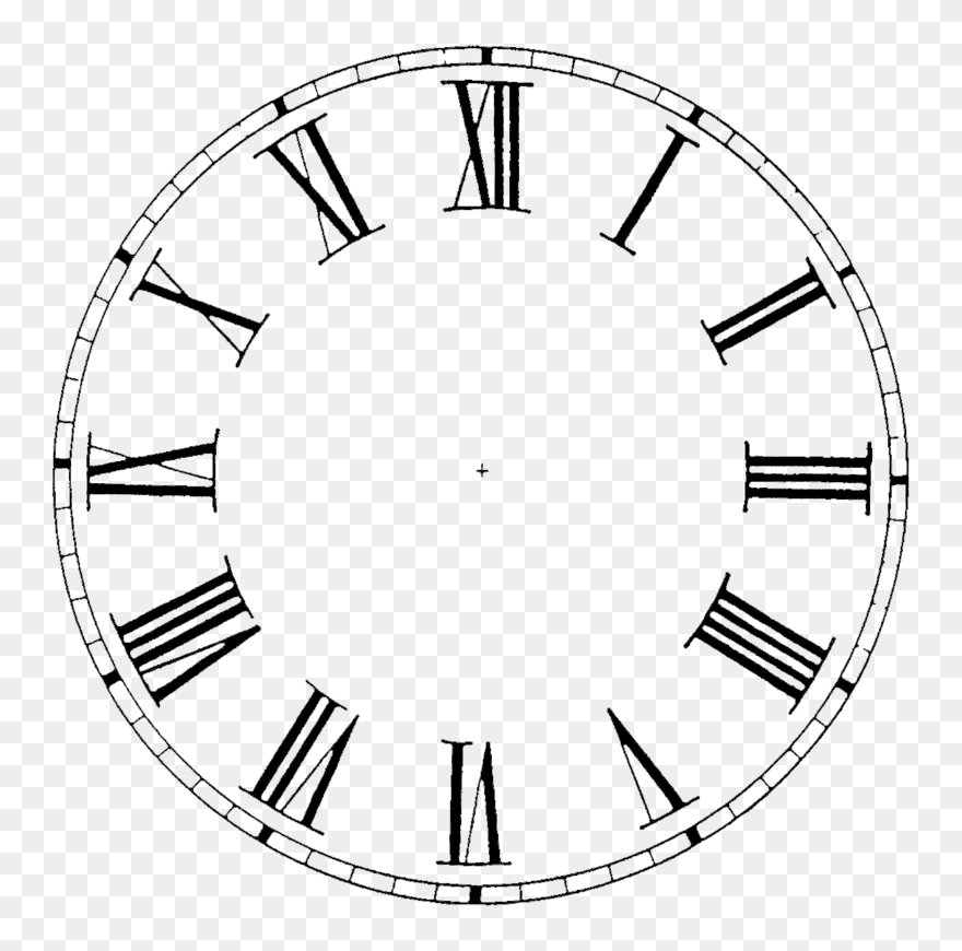 Transparent Clock Template Png - Ansonia Clock Dial Face Clipart