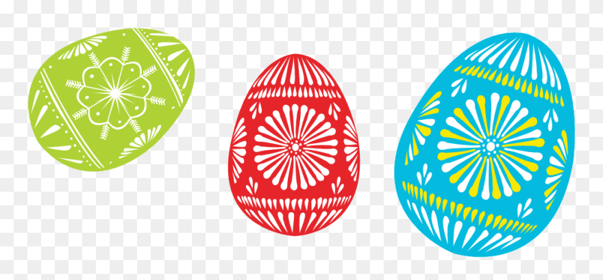 Colour Easter Eggs Clipart , Png Download - Easter Egg Clip Art Transparent Png