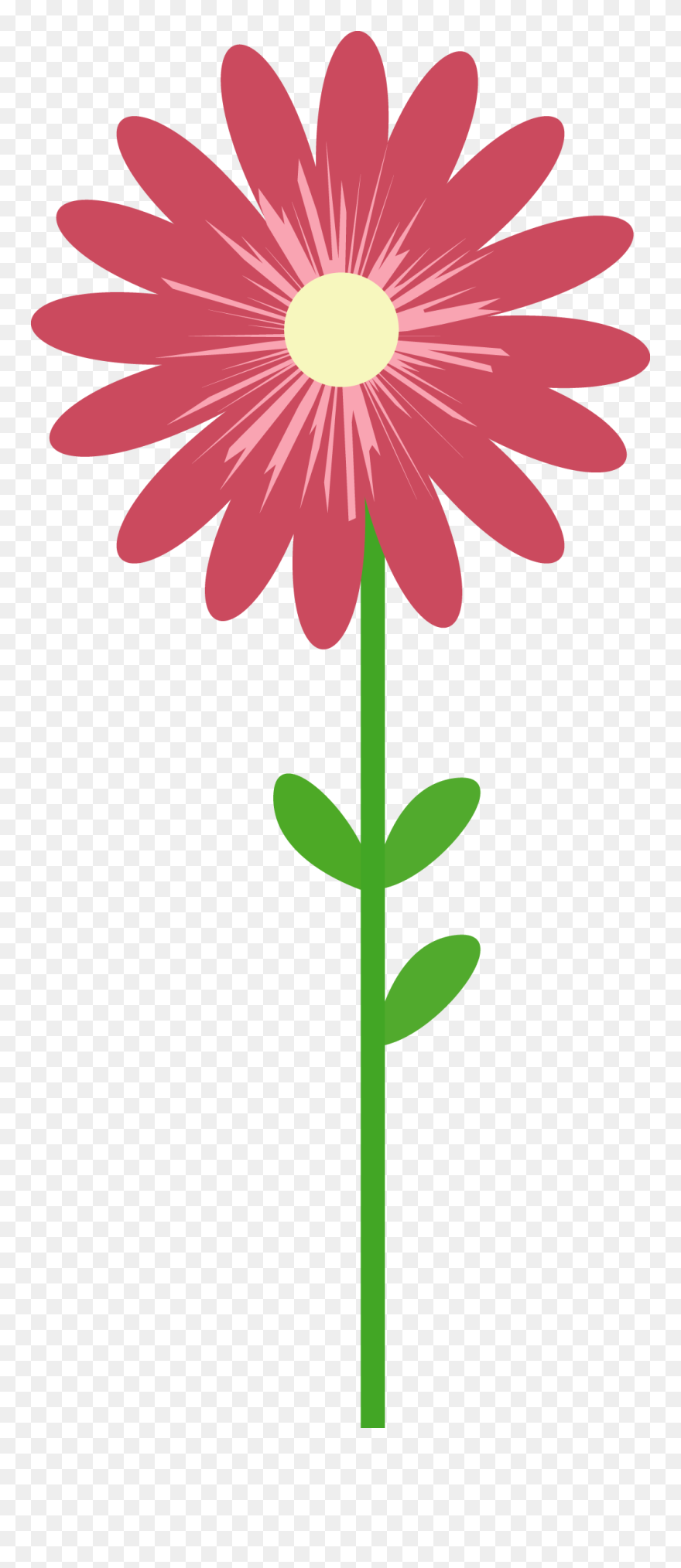 Red Flower Clipart Transparent Background - Png Download