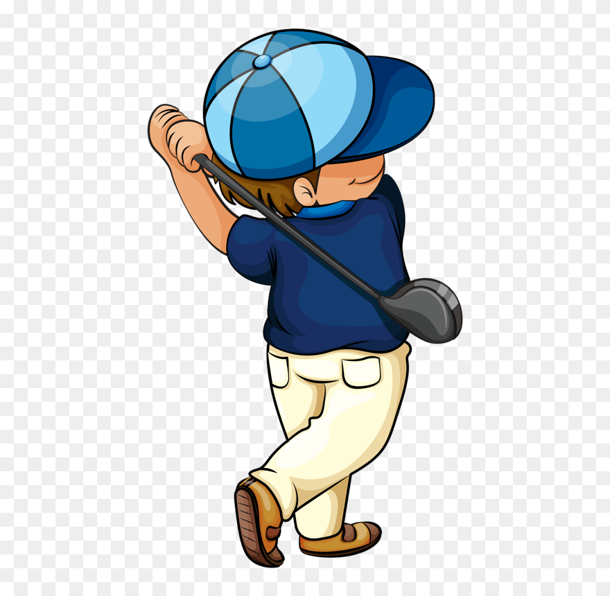 Фотки Golf Clip Art, Men"s Cards, Golf Cards, Sports - Golfer Transparent Cartoon - Png Download