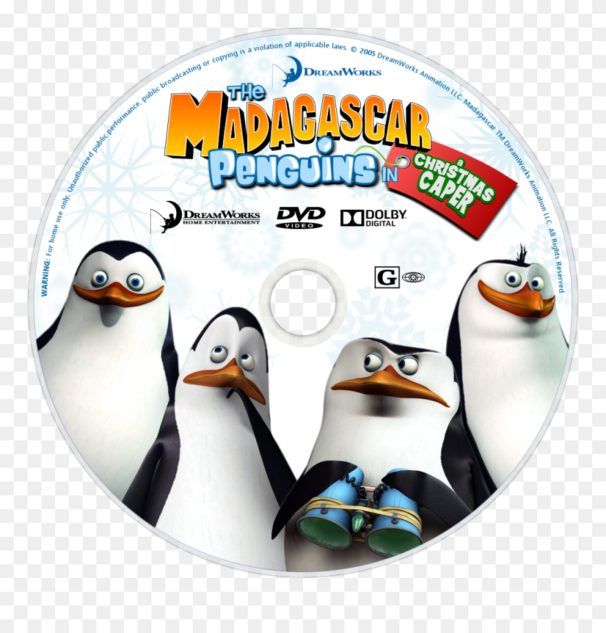 Penguins Of Madagascar Clipart Merry Christmas - Madagascar Penguins In A Christmas Caper Dvd - Png Download