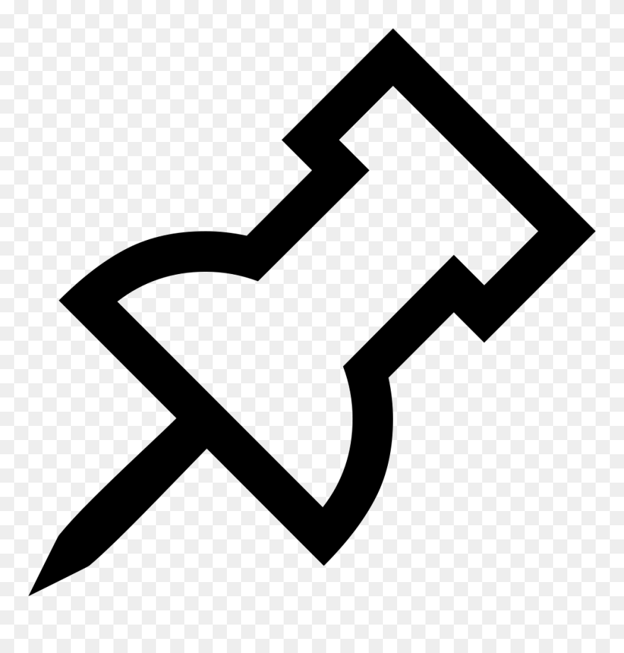 Black Push Pin Png - Pin Location Png Logo Free Clipart