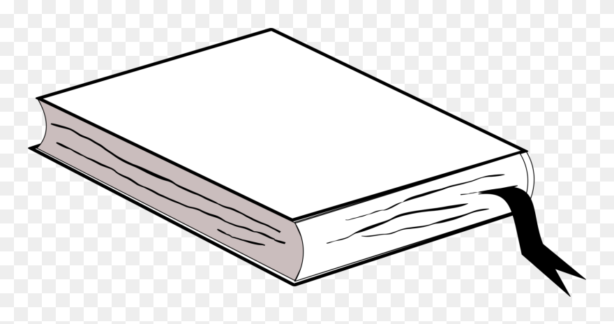 Transparent Book Clipart Black And White - Book With Bookmark Clipart - Png Download