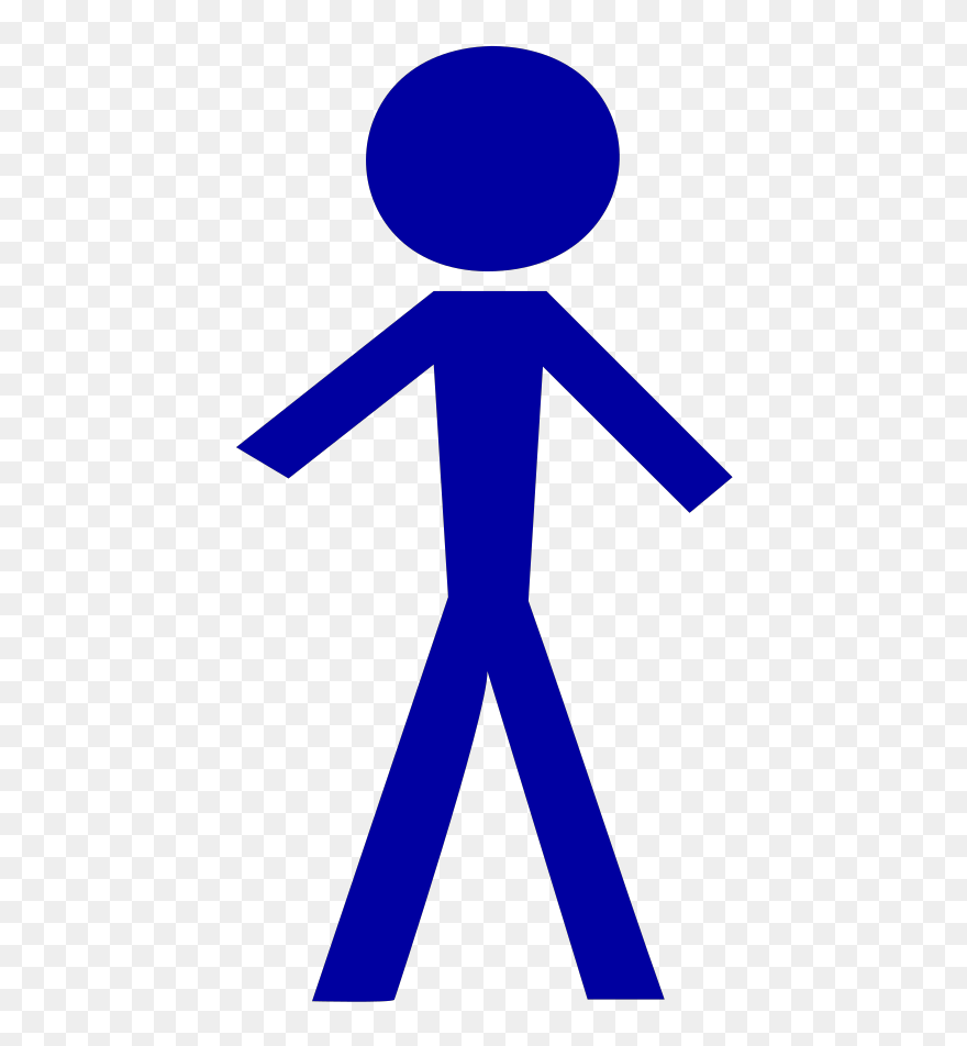 Blue Stick Man Knowledge Svg Clip Arts - Blue Colored Stick Men - Png Download