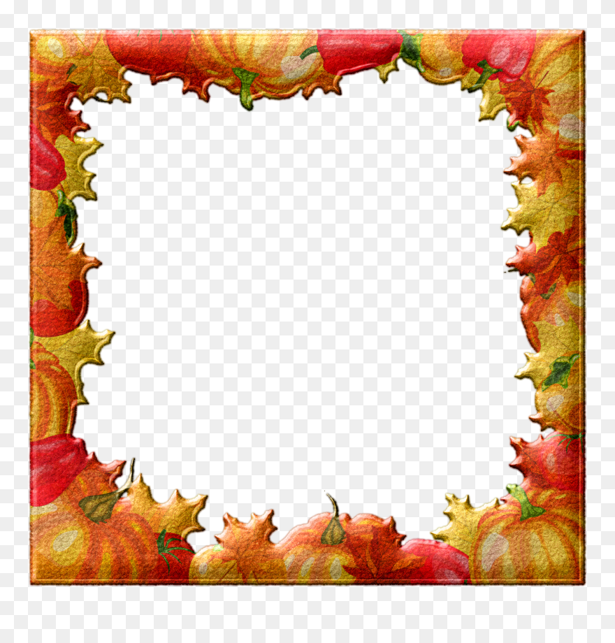 Transparent October Border Clipart - Fall Leaves Powerpoint Background - Png Download
