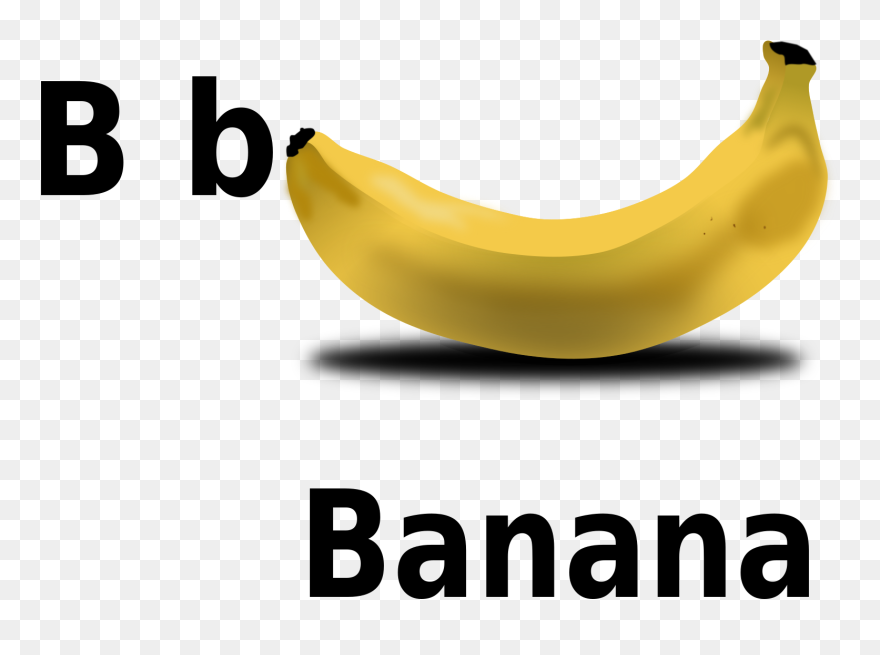 Transparent Plantain Png - B For Banana Clipart