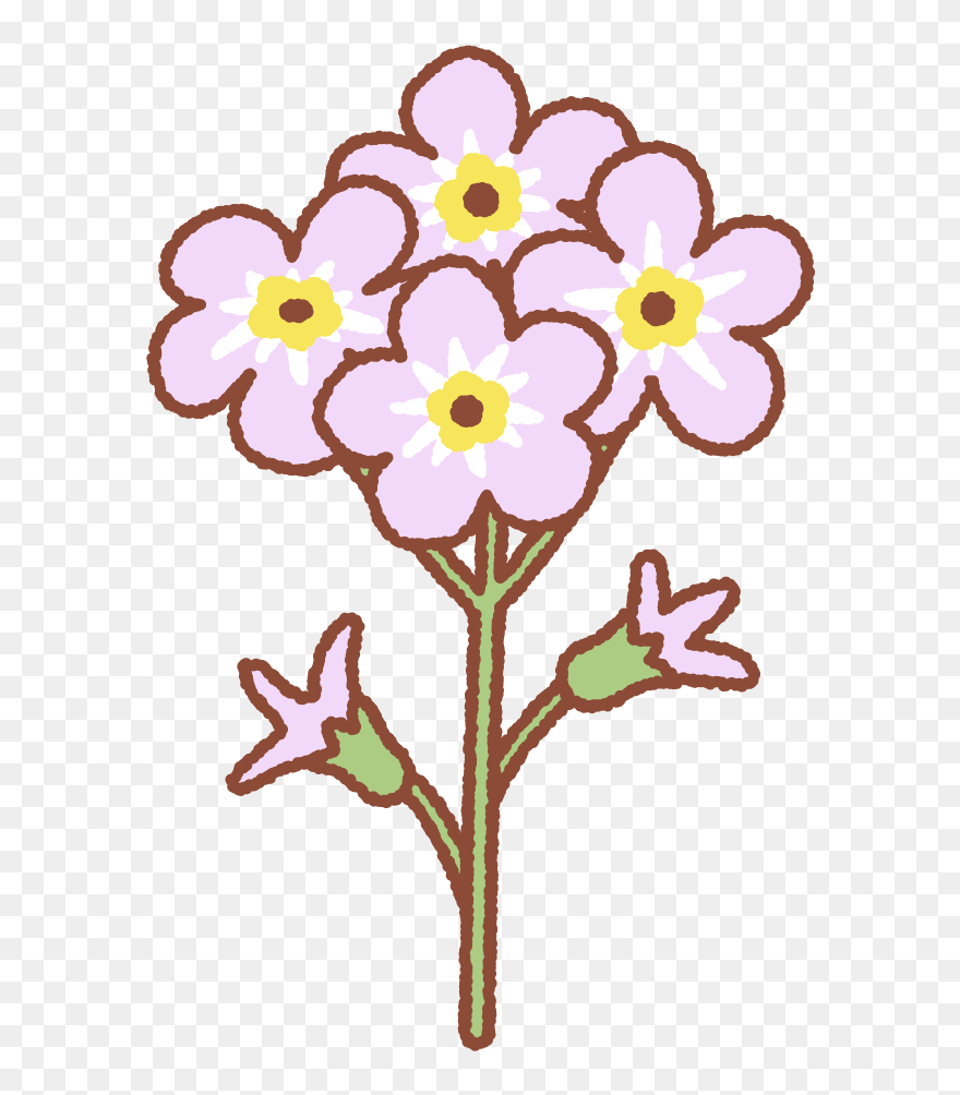 ピンクのワスレナグサのフリーイラスト Clip Art Of Pink Forget Me Not - Png Download