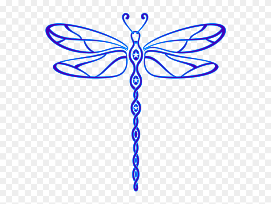 Free Blue Bclipart Dinosaur - Dragonfly Clipart - Png Download