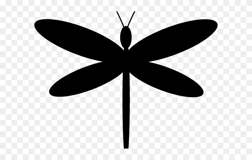 Black Dragonfly Clipart - Png Download