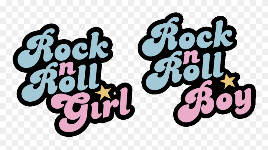 Rock N Roll Girl And Boy Shirt Logo - Finding Nemo Rock N Roll Girl Clipart
