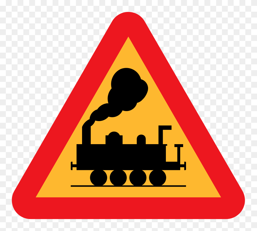 Train Roadsign - Rail Road Signs Clipart - Png Download