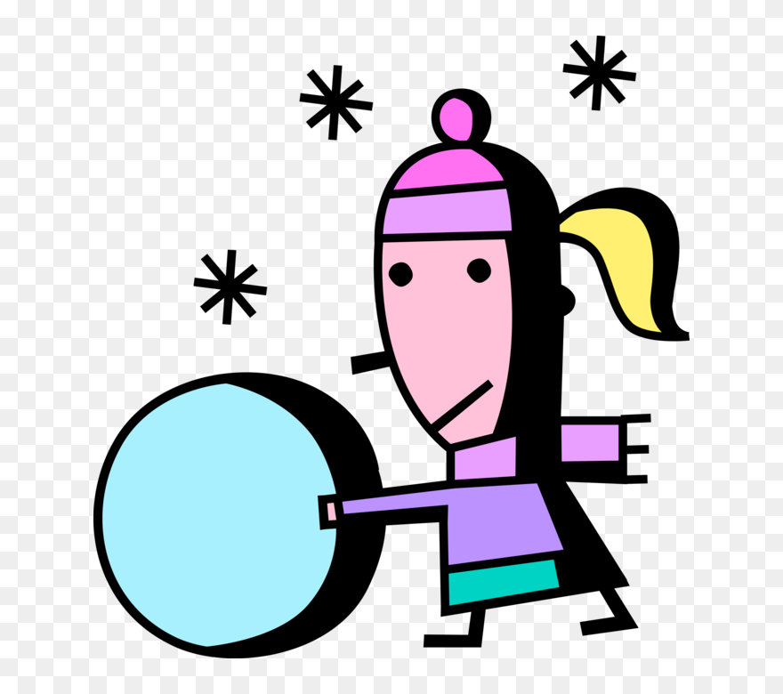 Snowball Clipart Rolling - Png Download