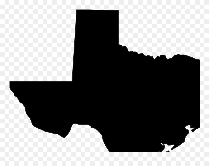 Texas Clip Art Black - Png Download
