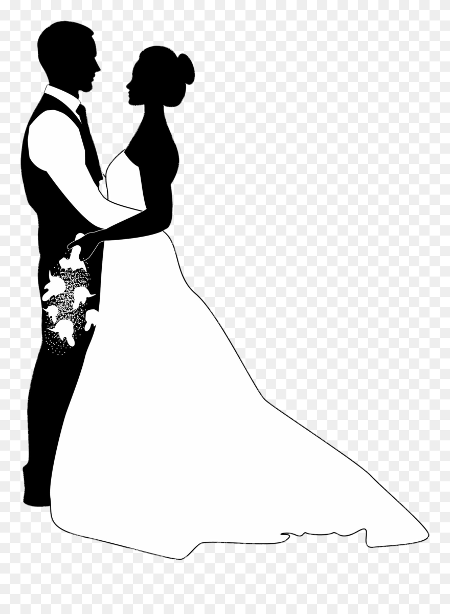 Bride And Groom Logo Clipart