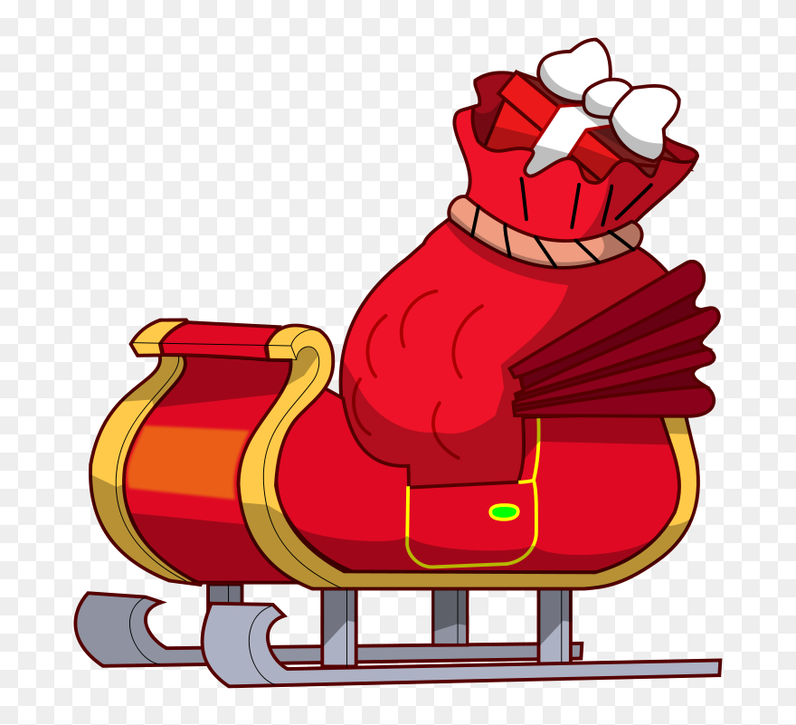 Sleigh Of Santa Claus - Santas Sleigh Cartoon Clipart