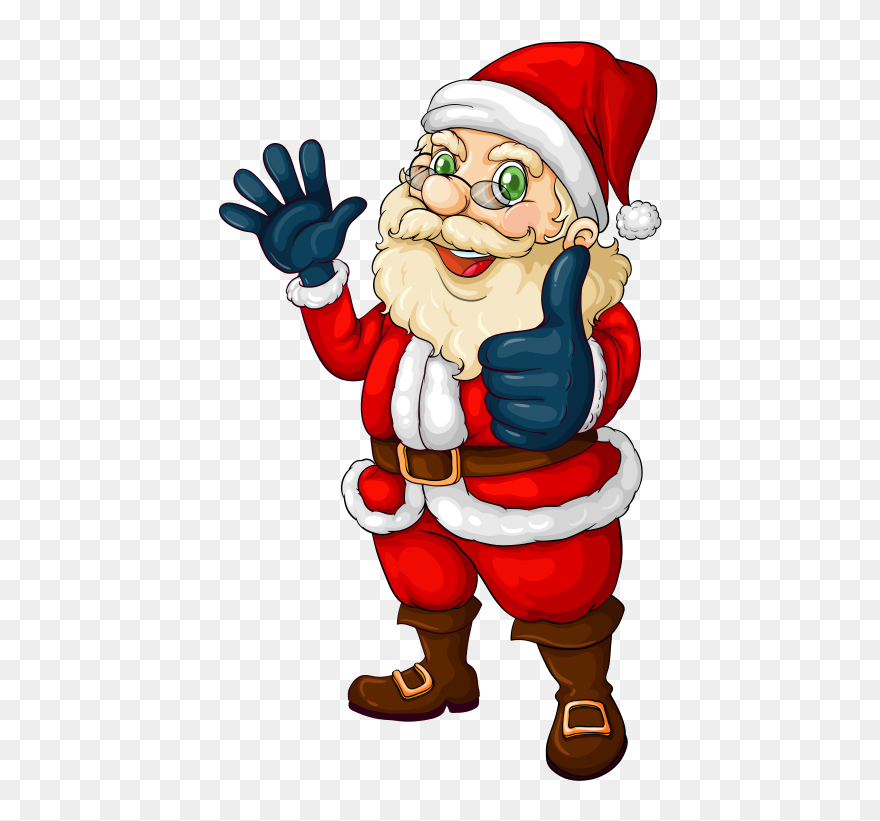 Santa Claus Png Clipart - Santa With Christmas Tree Transparent Png