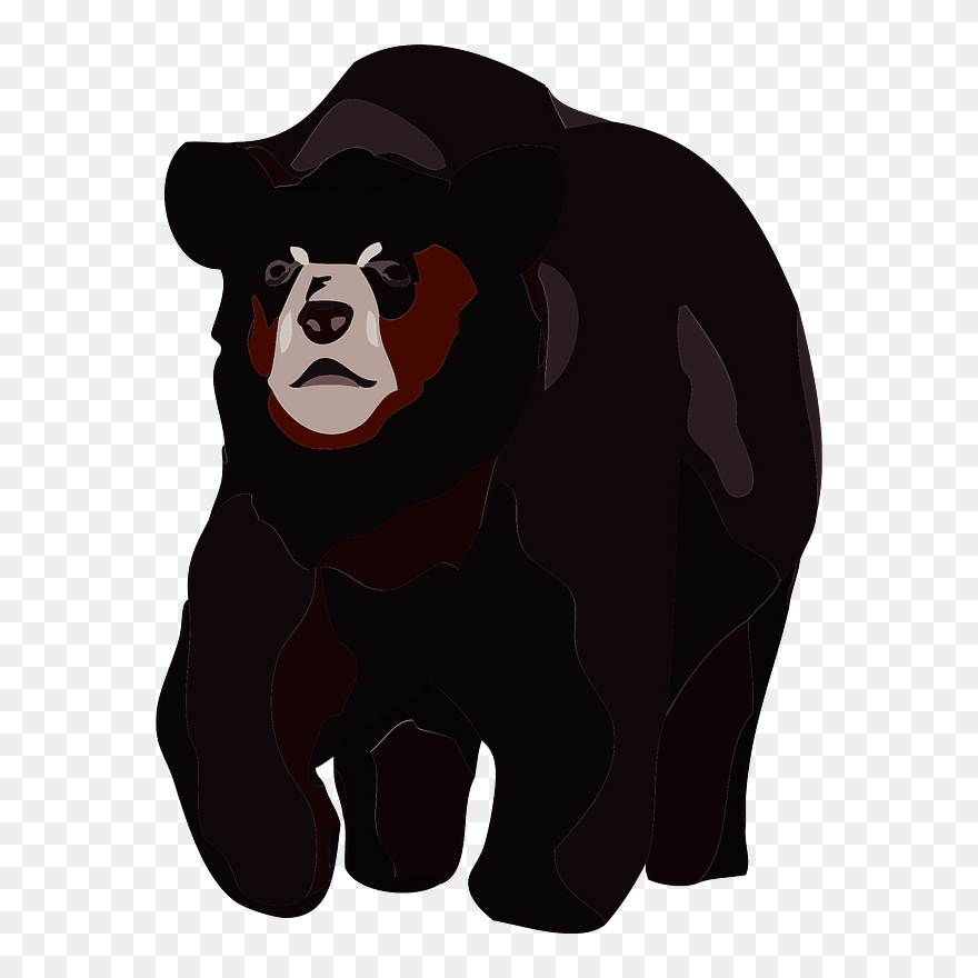 American Black Bear Animal Clipart - Sun Bear - Png Download