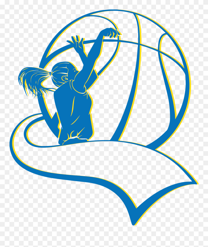 Transparent Girls Playing Basketball Clipart - Female Basketball Clip Art - Png Download
