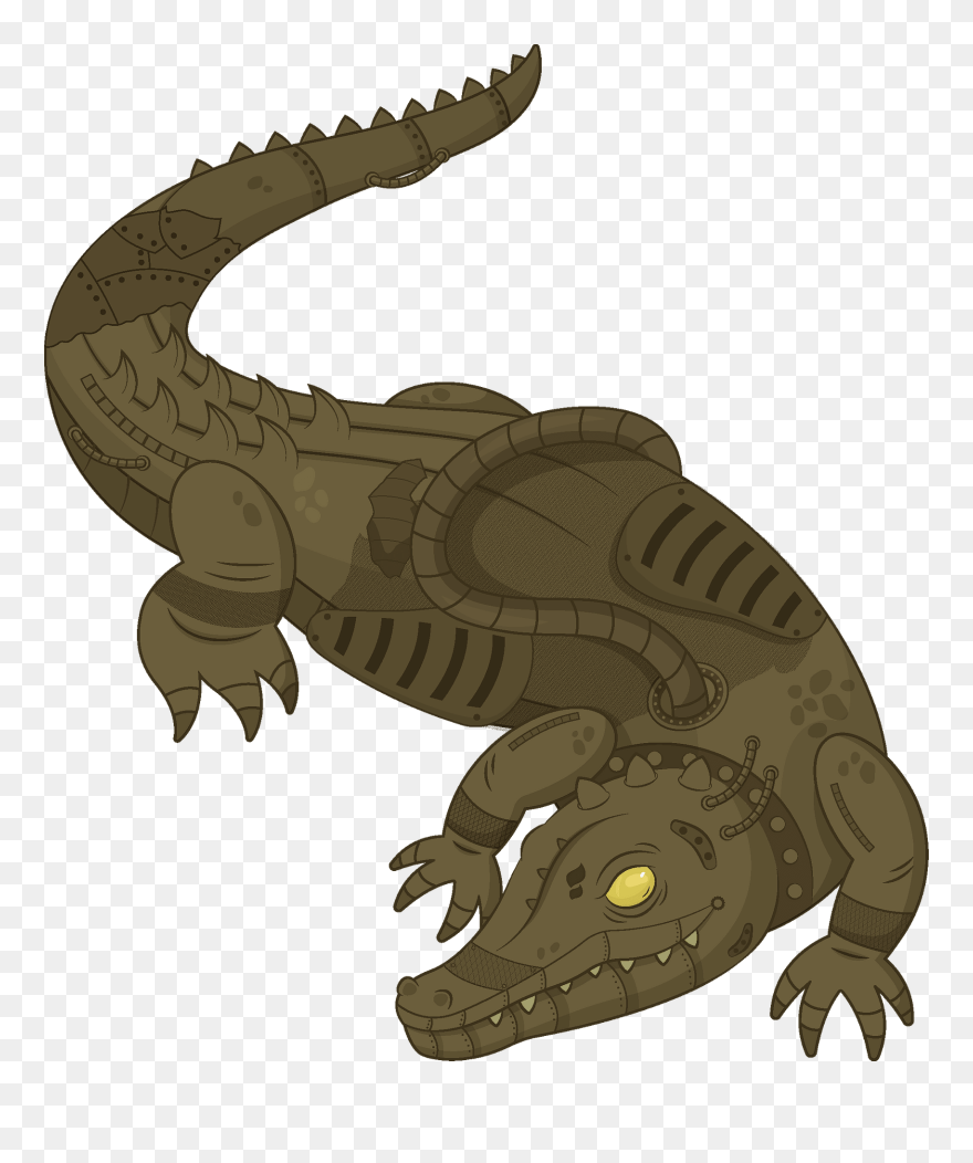 Steampunk Alligator Clipart - Nile Crocodile - Png Download