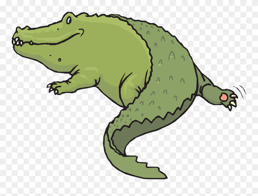 Tail, Free Illustrations, Walking, Rear, Alligator - Crocodile Tail Clip Art - Png Download
