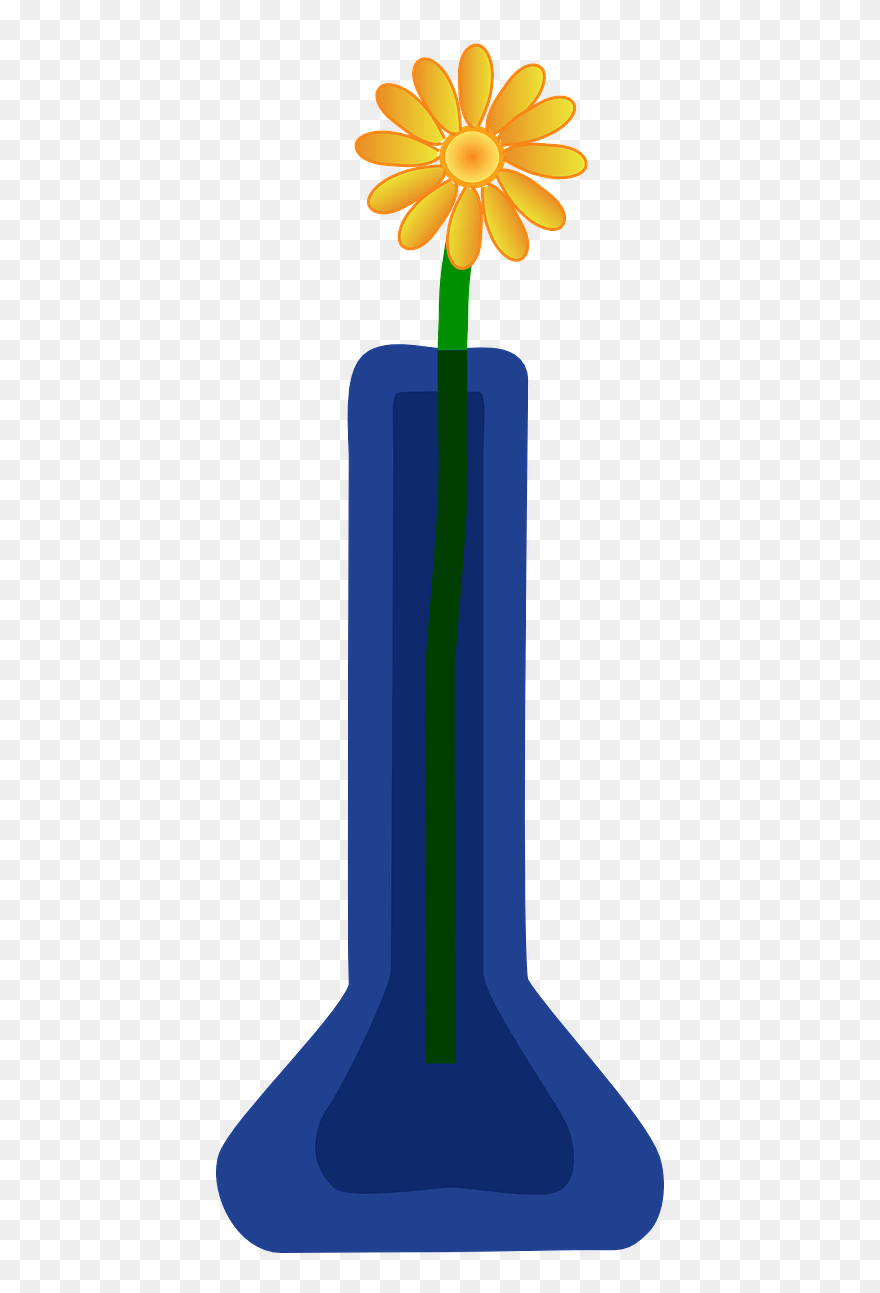 Flower Vase Blue Daisy Free Photo - Vase Clipart
