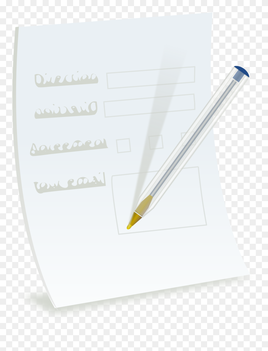 Paper Form With Ballpoint Svg Clip Arts - Change Request Form Icon - Png Download