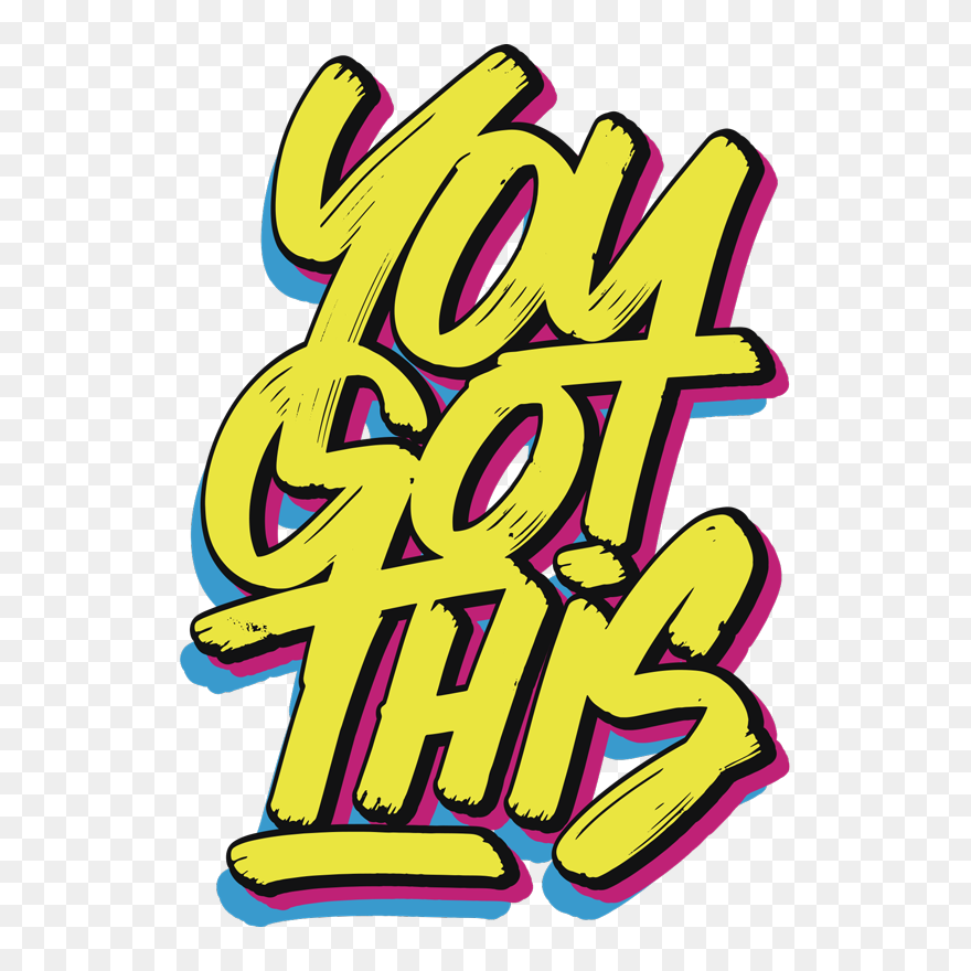 Colourful You Got This Quote Motivational Wall Sticker Clipart