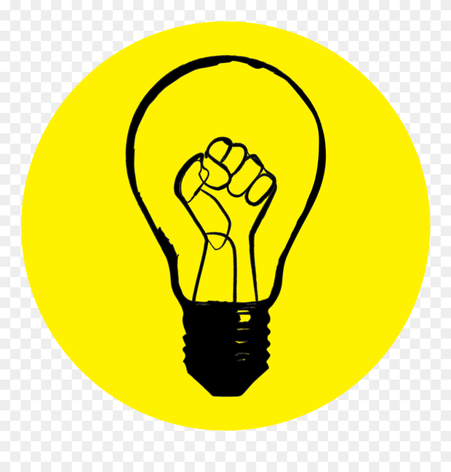 Lightbulbs Abolition Science Black Yellow - Abolition Science Clipart