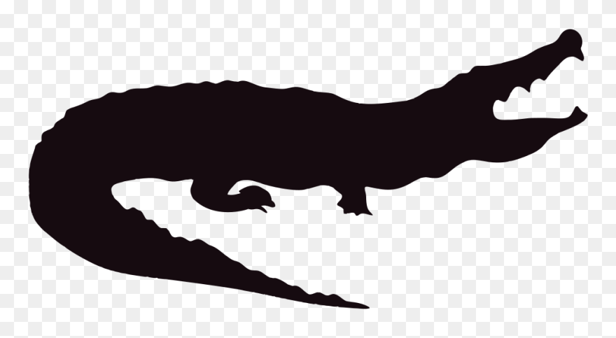 Gator Clipart Clip Art - Black And White Crocodile Clipart - Png Download