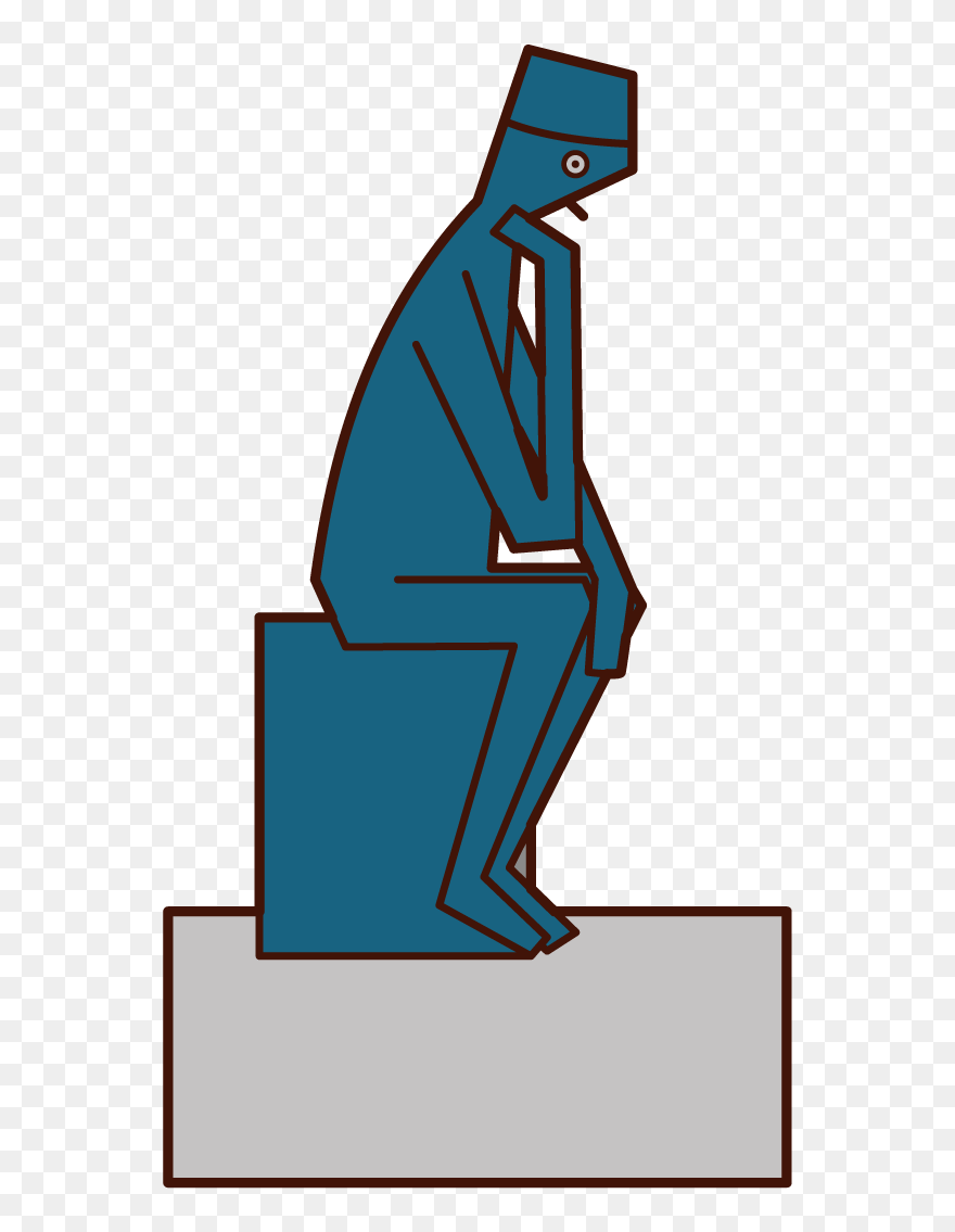 Illustrations Of The Rodin Museum Of Art And The Thinker Clipart