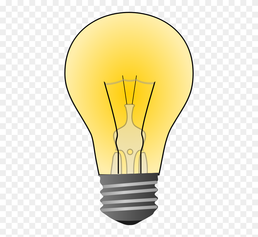 Free Incandescent Light Bulb - Light Bulb Clipart - Png Download