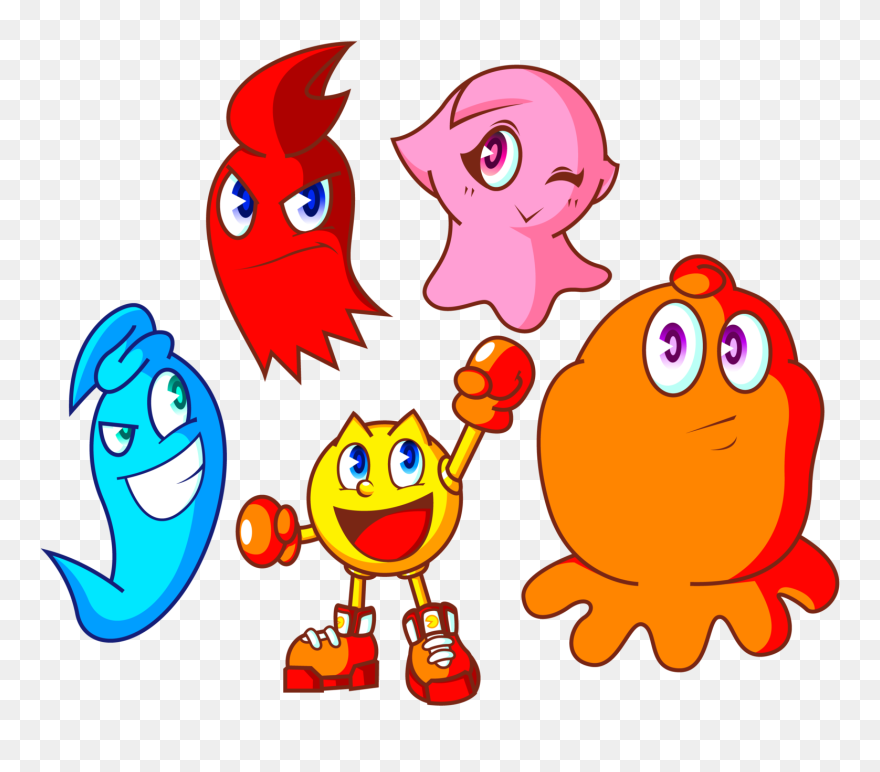 Ghost Clipart Old Man - Pac Man Ghost Fan Art - Png Download