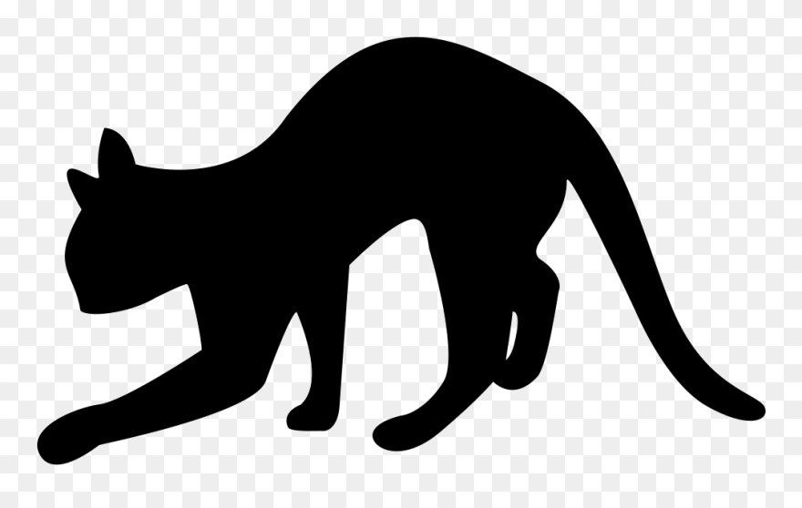 Cat Silhouette Clip Art - Imágenes De Siluetas De Gatos - Png Download