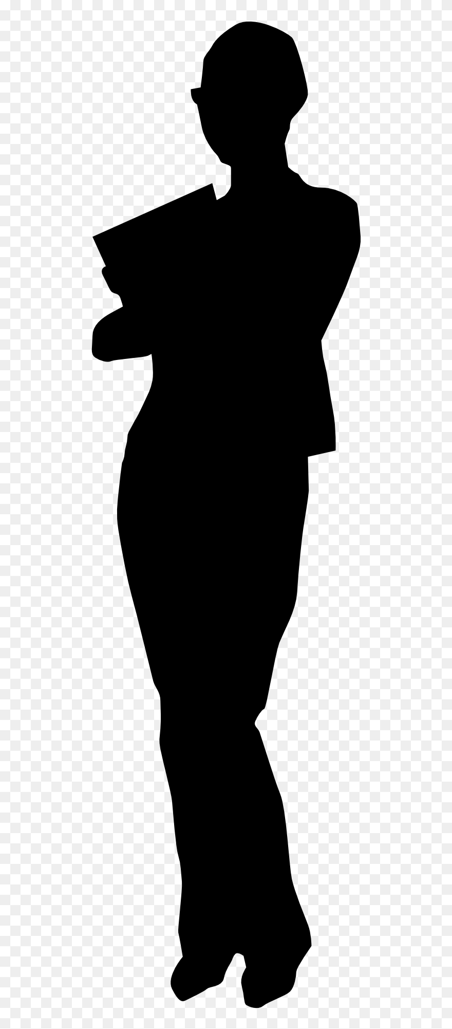 Transparent Man Standing Silhouette Clipart