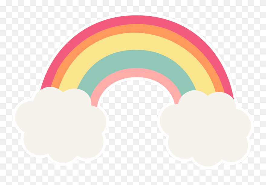 Rainbow Clip Pastel - Arcoiris Png Transparent Png